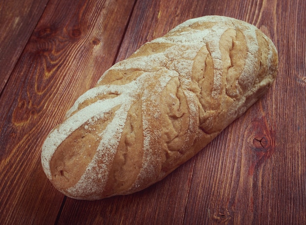 Close-up on traditional bread. Shallow DOF