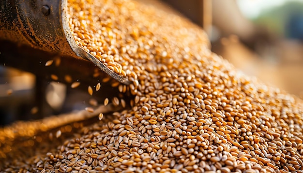 a close up of a tray of sesame seeds with a wooden spoon