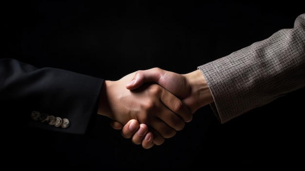 close up of two man shaking hands