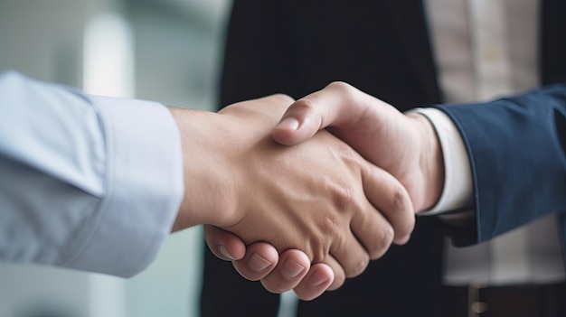 close up of two man shaking hands