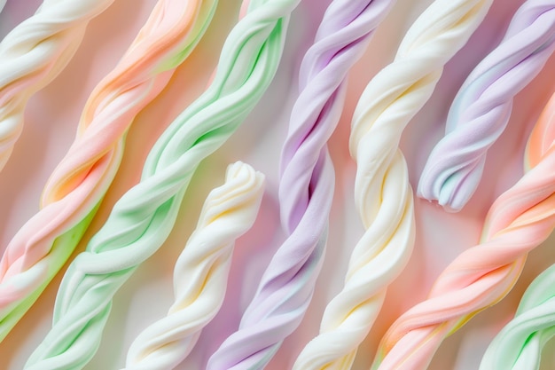 Close Up of Various Colored Straws