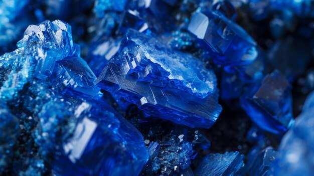 Close Up View of Blue Crystals