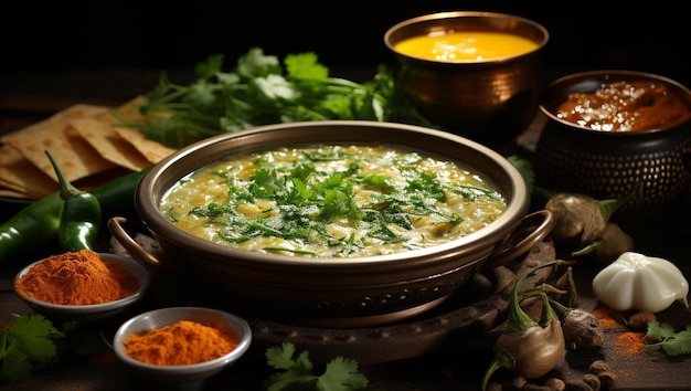 Close up View of Chicken Haleem