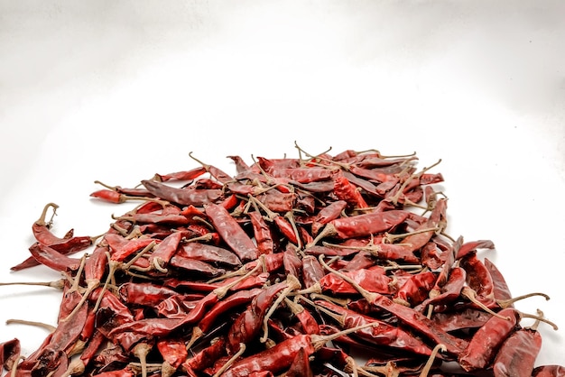 Close-up view of colorful spices on white background