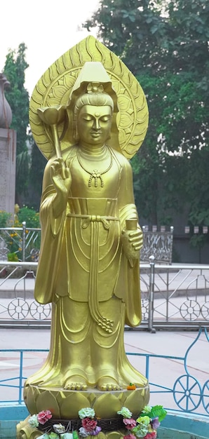 Close up view of Gautam Buddha face