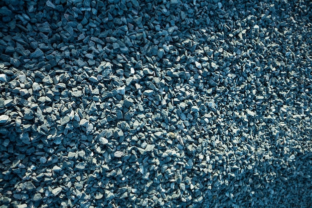 Close up view on gray gravel