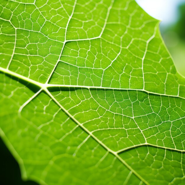 a close up view of a green leaf