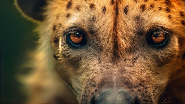 close up view hyena background