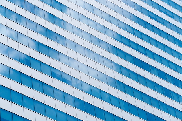 Close up view of office building windows 