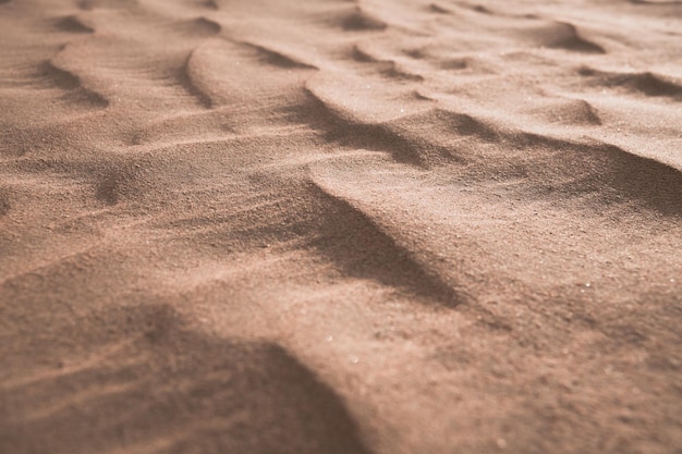 Close up view on sand waves created by wind in desert of Inner Mongolia China