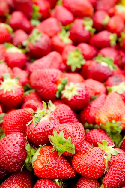 close up view of strawberries 