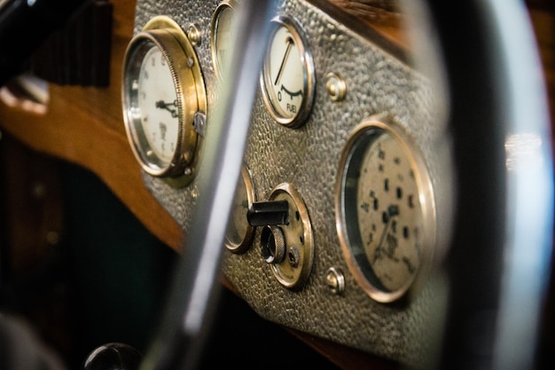 Close-up of vintage car