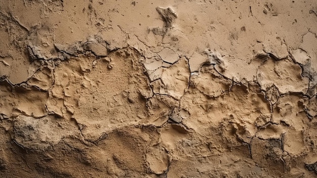 A close up of a wall with a clay texture and a text that says'sand '