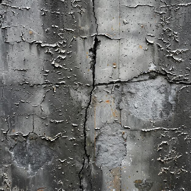 Photo a close up of a wall with a crack in it