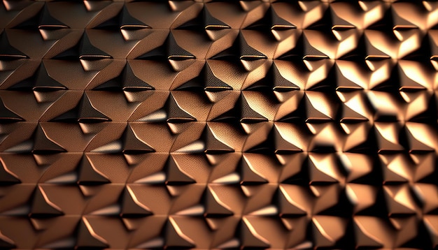 A close up of a wall with a pattern of triangles.