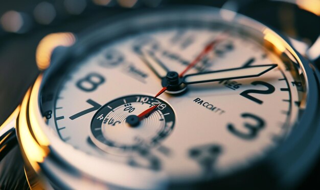 Photo a close up of a watch face with the number 10 on it