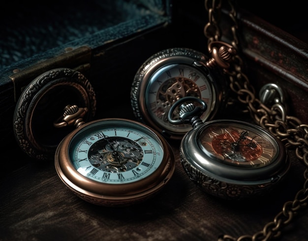 A close up of a watch with gears on it