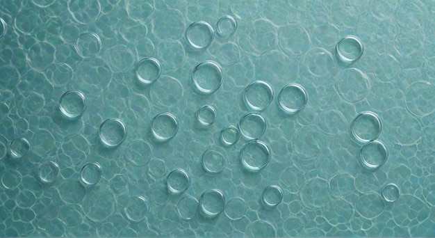 Photo a close up of water bubbles on a glass surface