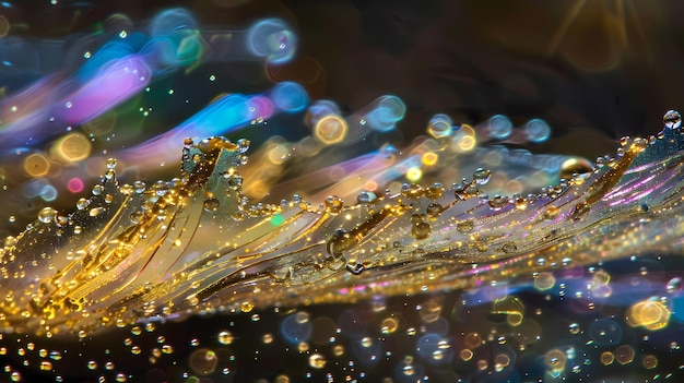 a close up of a water droplet with the words  sprinkle  on it