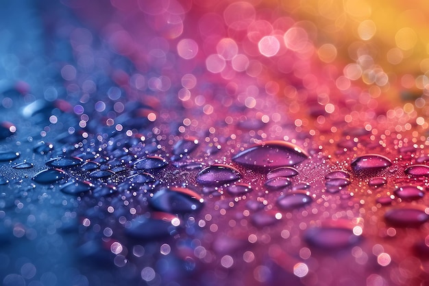 Close Up of Water Droplets on a Surface