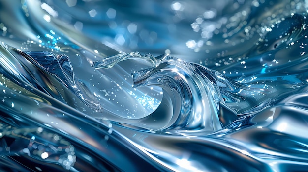 a close up of water drops on a blue surface