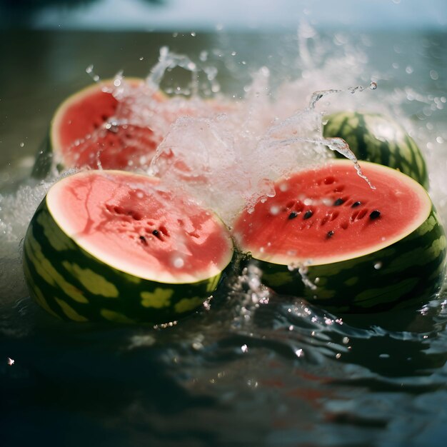 close up of water melon fresh fruit summer fruit concept summer