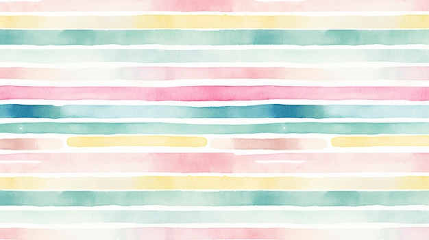 a close up of a watercolor painted pattern of stripes generative ai