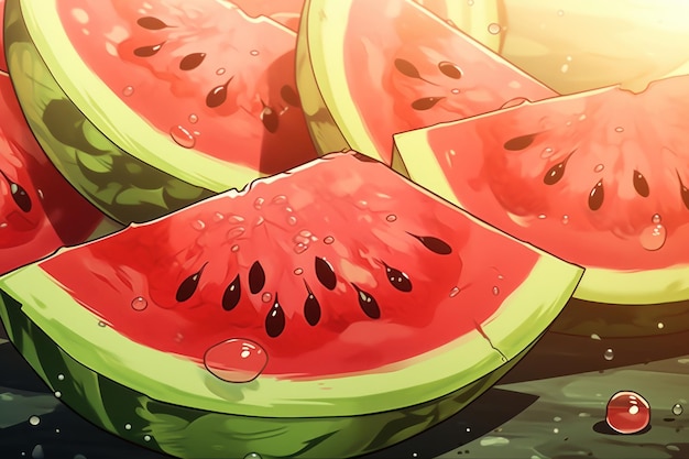 Close up of a watermelon fruit plant food