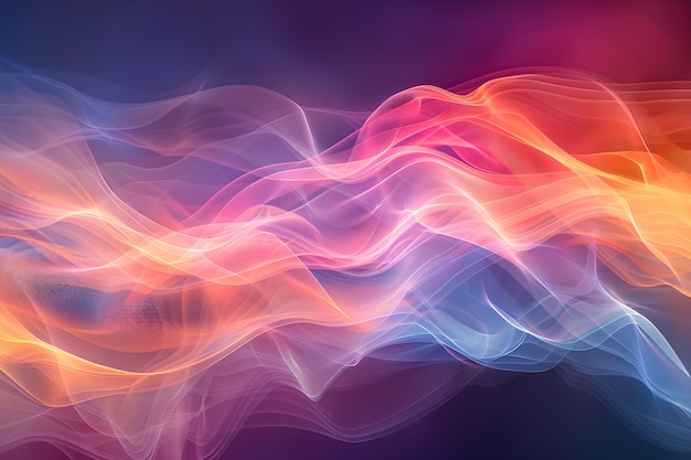 A close up of a wave of colored smoke