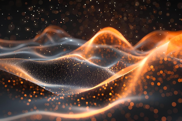 A close up of a wave of smoke on a black background