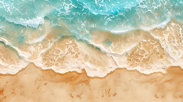 a close up of a wave with the ocean in the background