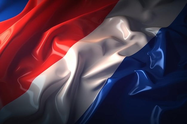 Photo close up waving flag of france flag symbols of france