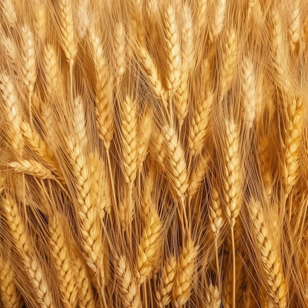 a close up of a wheat field with the wheat in the background