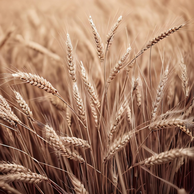 A close up of a wheat field with the word wheat on it