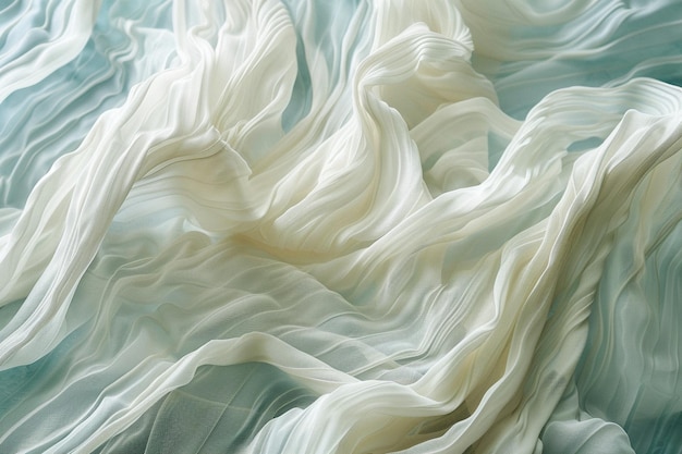 Photo a close up of a white and blue background with a white cloth