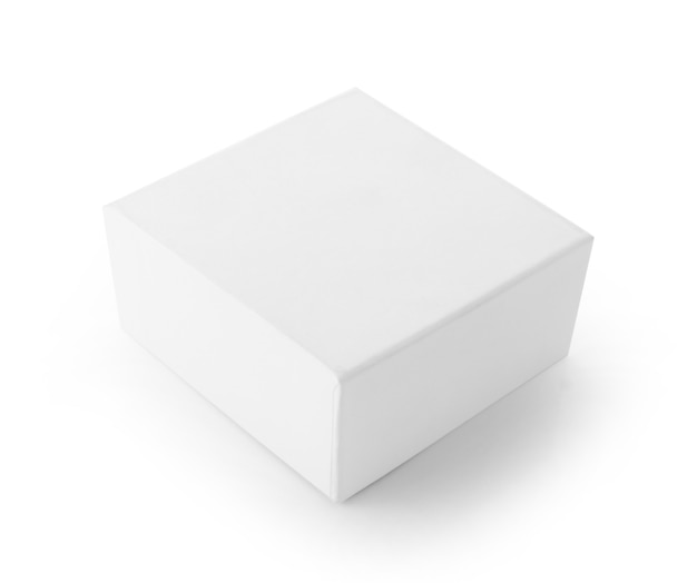 close up of a white box on white background