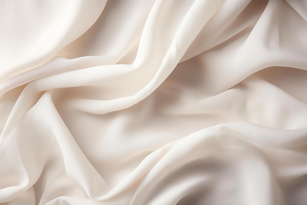 a close up of a white cloth with a white cloth that says  the top right corner