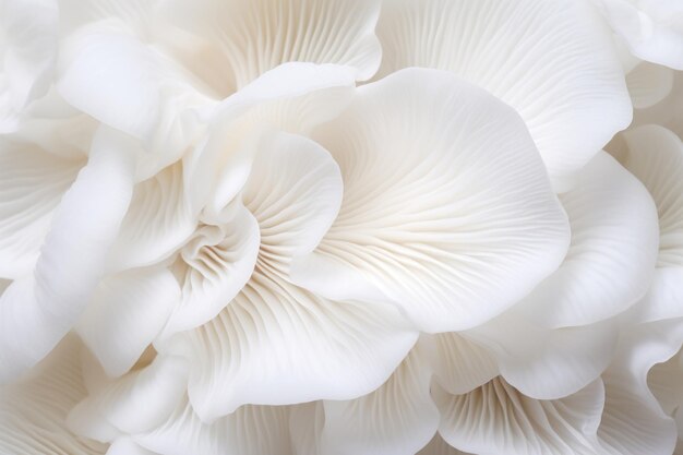 Close up of white colored Oyster mushroom AI generated