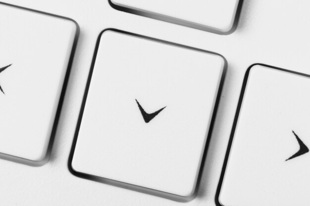 close up of a white computer keyboard