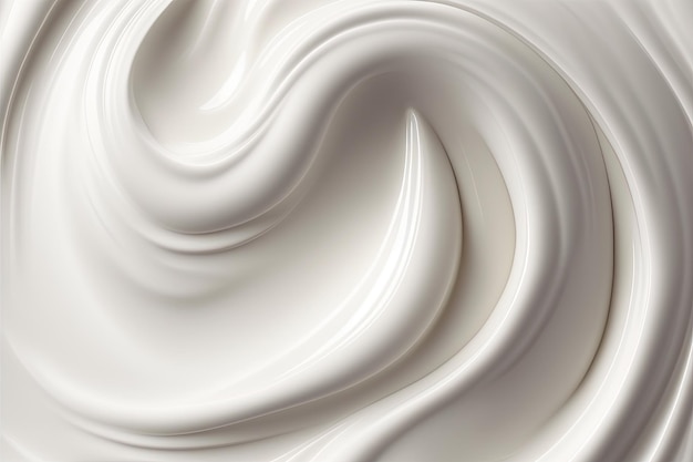 Close up of a white cream with a swirl of light