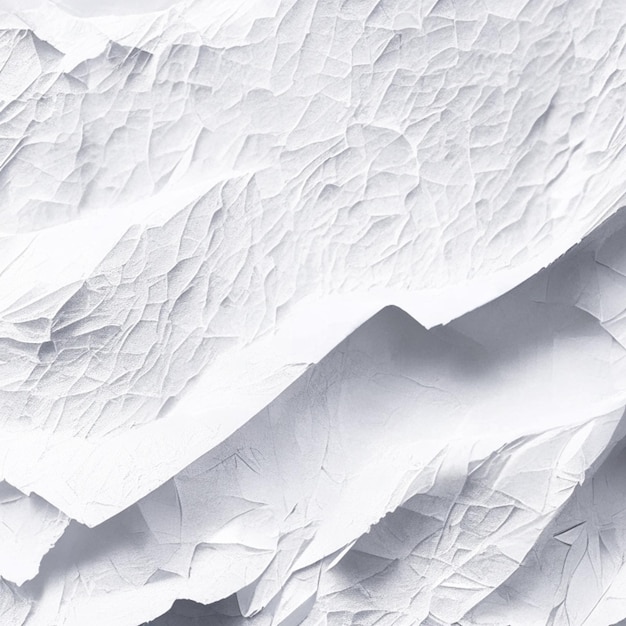 Close up of white crumpled paper textured background