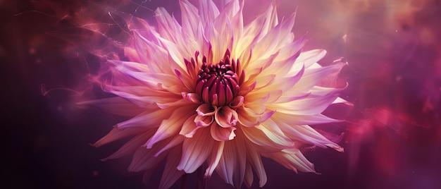 Close up white dahlia flower on blur background For valentine and wedding card