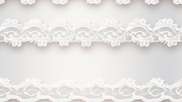 a close up of a white lace border with a white background generative ai