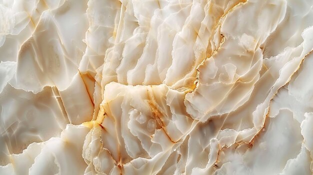 a close up of a white marble with orange and brown on it