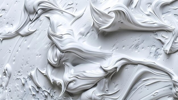 a close up of a white paint textured surface with a black and white design generative ai