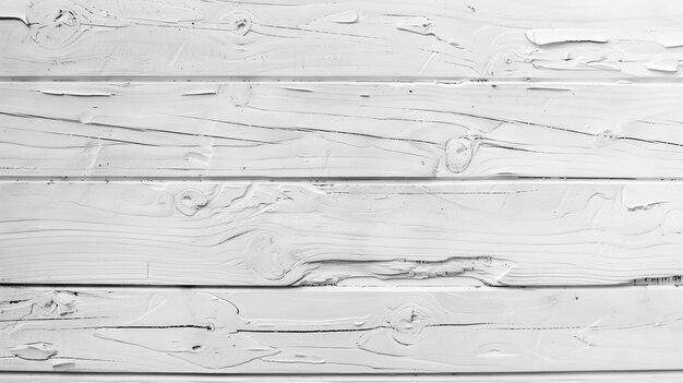 a close up of a white painted wood wall with a black and white photo generative ai