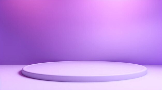 A close up of a white plate on a table with a purple background generative ai