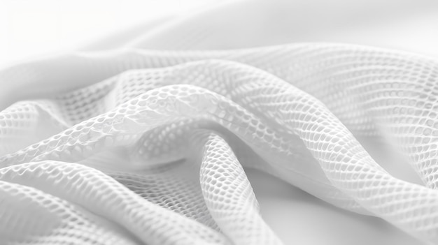 Photo a close up of a white sheet with a pattern of white cotton