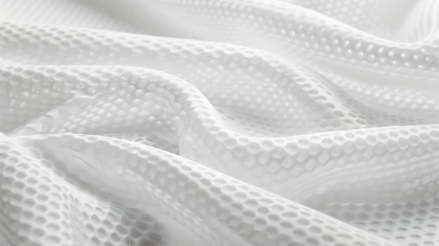 Photo a close up of a white sheet with a pattern of white cotton