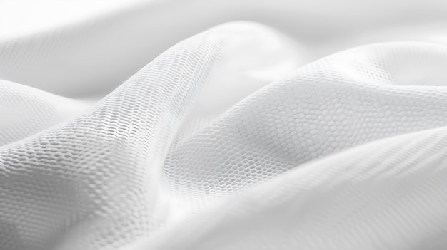 Photo a close up of a white sheet with a pattern of white cotton